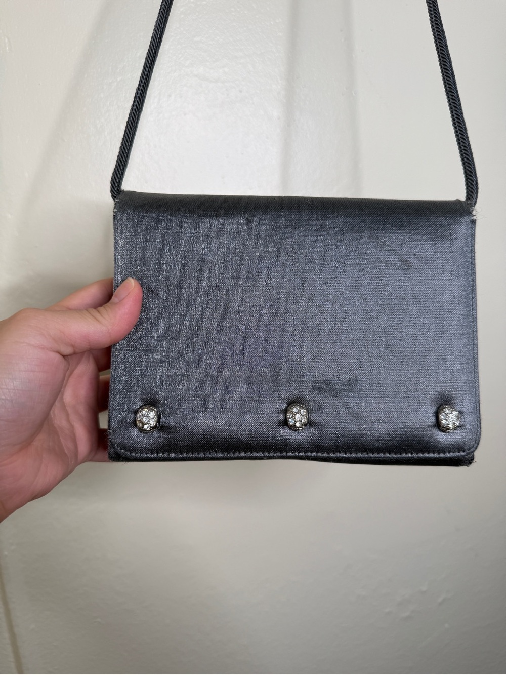 Y2K Stuart Weitzman Silver Party Glam Iridescent Beaded Handbag